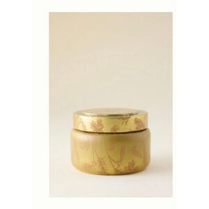 CAPRI BLUE WOODY FIR & FIREWOOD TIN CANDLE